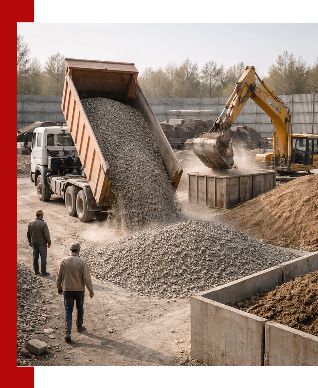 Доставка нерудных материалов с погрузкой и разгрузкой в Фрязине