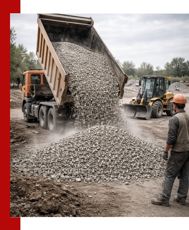 Доставка щебня в Фрязине крупными и мелкими фракциями