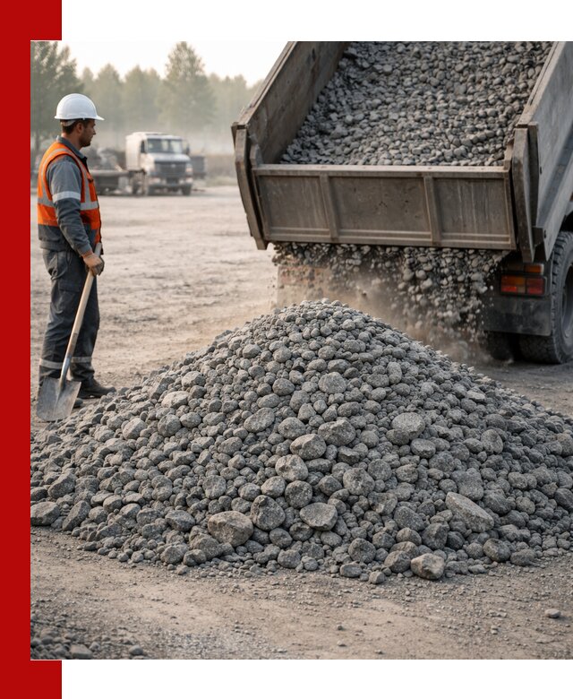 Гранитный щебень фракции 100–201 для строительства в Фрязине