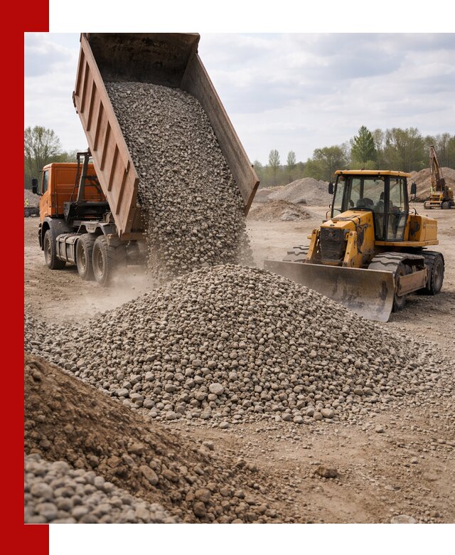 Доставка гравийного щебня фракции 40-70 в Фрязине