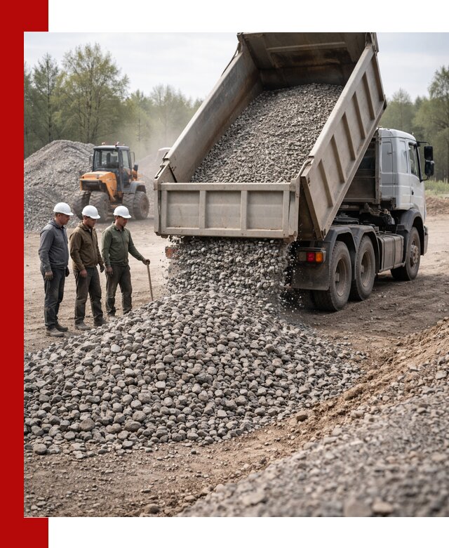 Доставка гравийного щебня фракции 70-120 в Фрязине