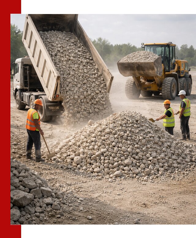 Доставка известнякового щебня фр. 40-70 в Фрязине