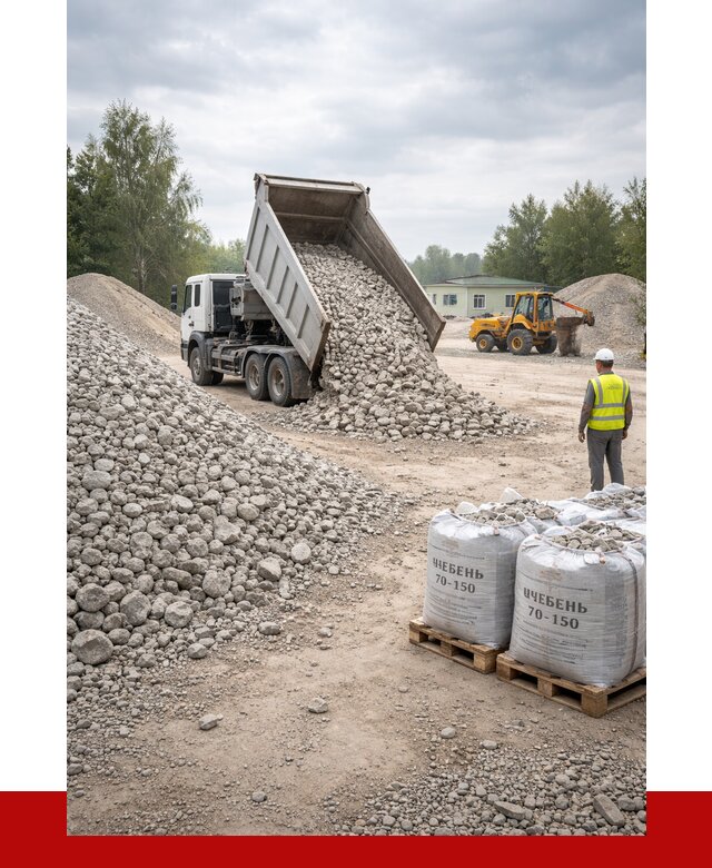 Известняковый щебень фракция 70-150 в Фрязине от 1298 р. | ПРОНЕРУДФрз