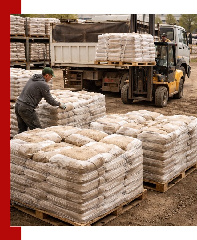 Карьерный песок в мешках с доставкой в Фрязине