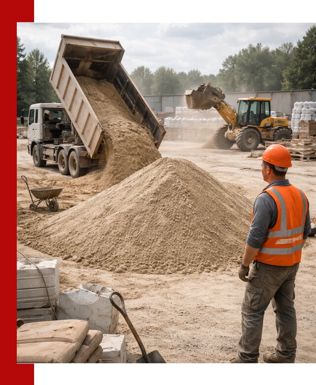 Доставка строительного песка с самосвалом в Фрязине