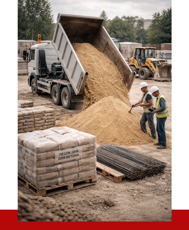 Песок для бетона в Фрязине от 2596 р. с доставкой, ПРОНЕРУДФрз