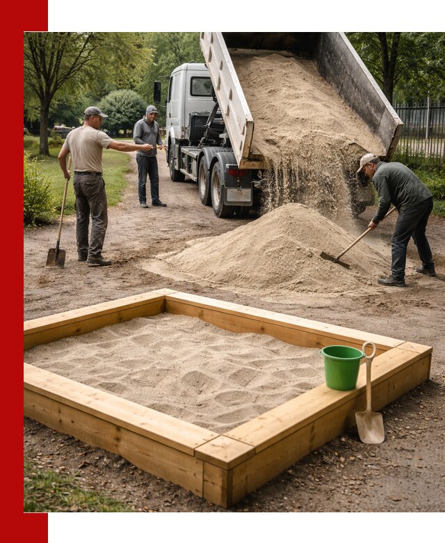 Песок для песочницы с доставкой в Фрязине недорого и чистый