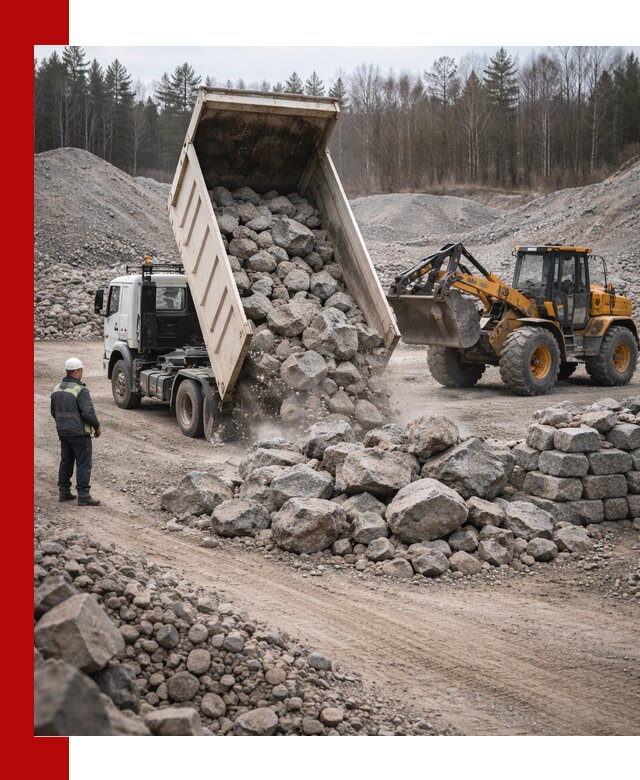 Доставка и продажа бутового гранитного камня в Фрязине