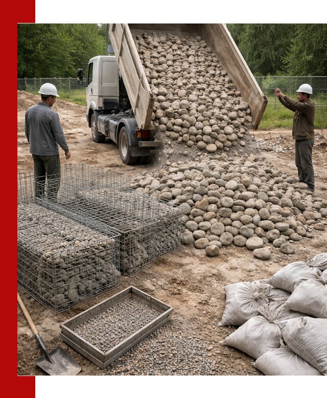 Камень для габионов фракция 70–151 в Фрязине