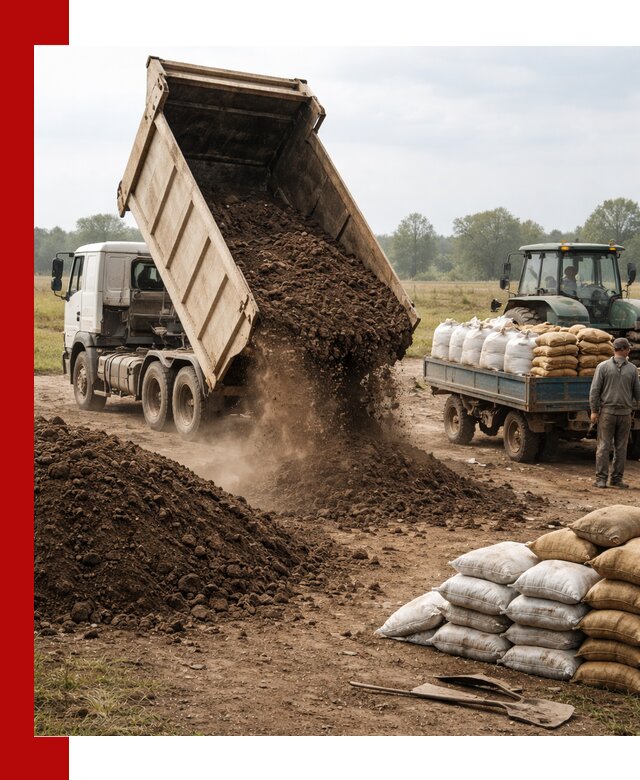 Доставка грунта и удобрений оптом в Фрязине для сельхоз и строительства