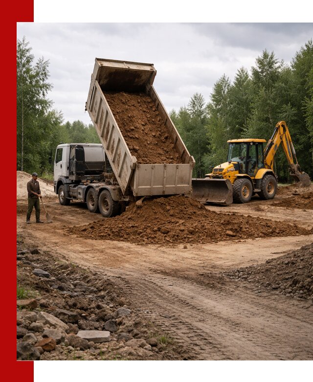 Доставка суглинка самосвалами в Фрязине подсыпка и планировка