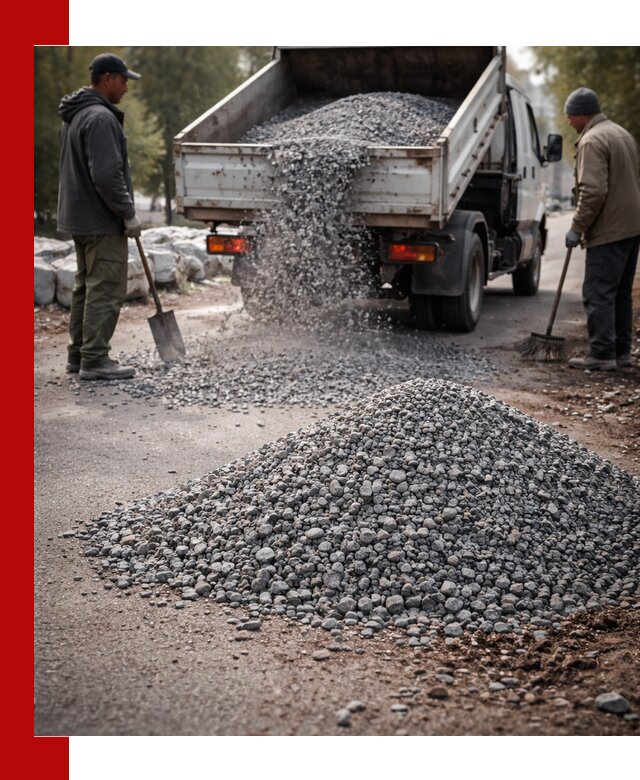 Гранитная крошка для посыпки дорог и тротуаров в Фрязине