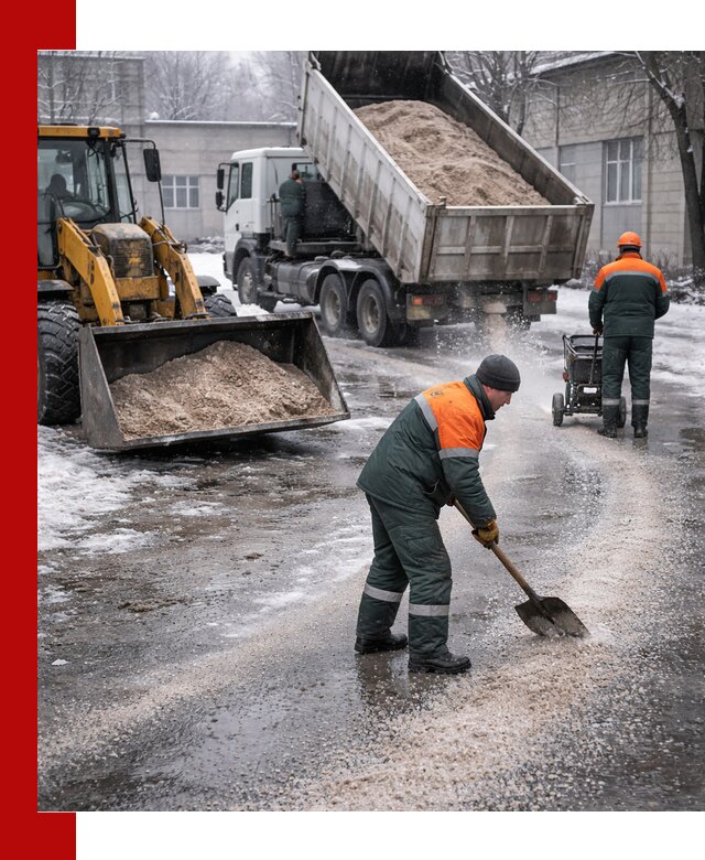 Реагент против гололеда с доставкой и нанесением в Фрязине