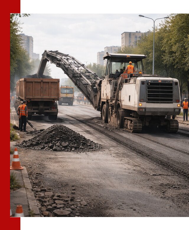 Фрезерованный асфальт в Фрязине — удаление и вывоз старого покрытия