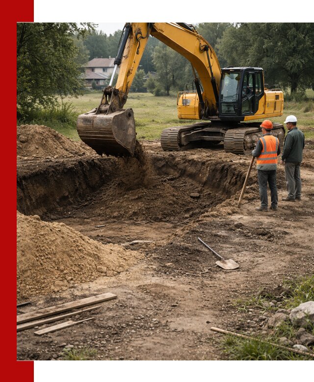 Рытье котлована под фундамент в Фрязине (быстро и недорого)