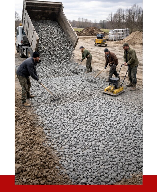 Устройство щебеночной подушки в Фрязине от 4673 р. ПРОНЕРУДФрз