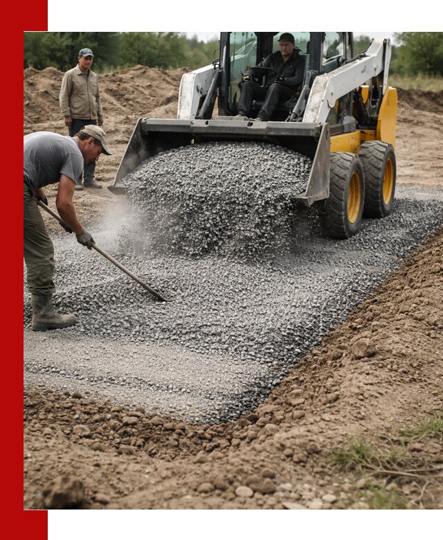 Устройство щебеночной подушки в Фрязине для дорог и фундаментов
